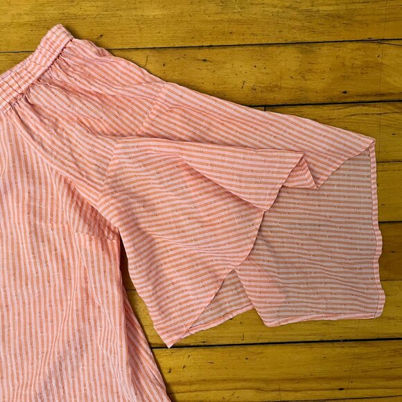 Lane Bryant Off The Shoulder Striped Handkerchief Sleeve Blouse, Size 18/20 - Picture 3 of 10